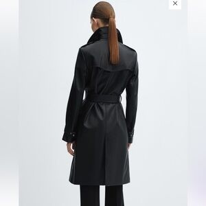 Mango Faux-leather trench coat